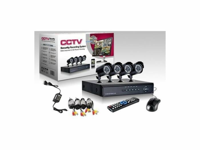 Σετ Καταγραφικό δικτύου με 4 Καμερες για Εποπτεία και Καταγραφής χώρου CCTV Security Reconding System
